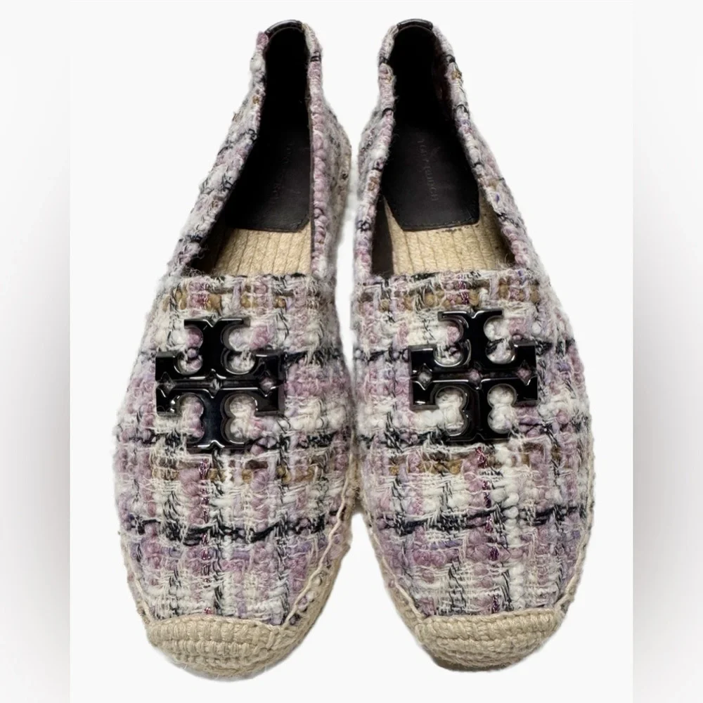 Tory Burch | Everly Tweed Espadrille -Purple Multicolor Tweed - Picture 5 of 12